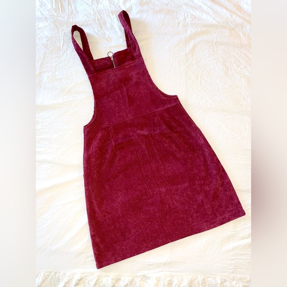 Corduroy Overall Zipper Dress w/ Pockets - Picture 3 of 6